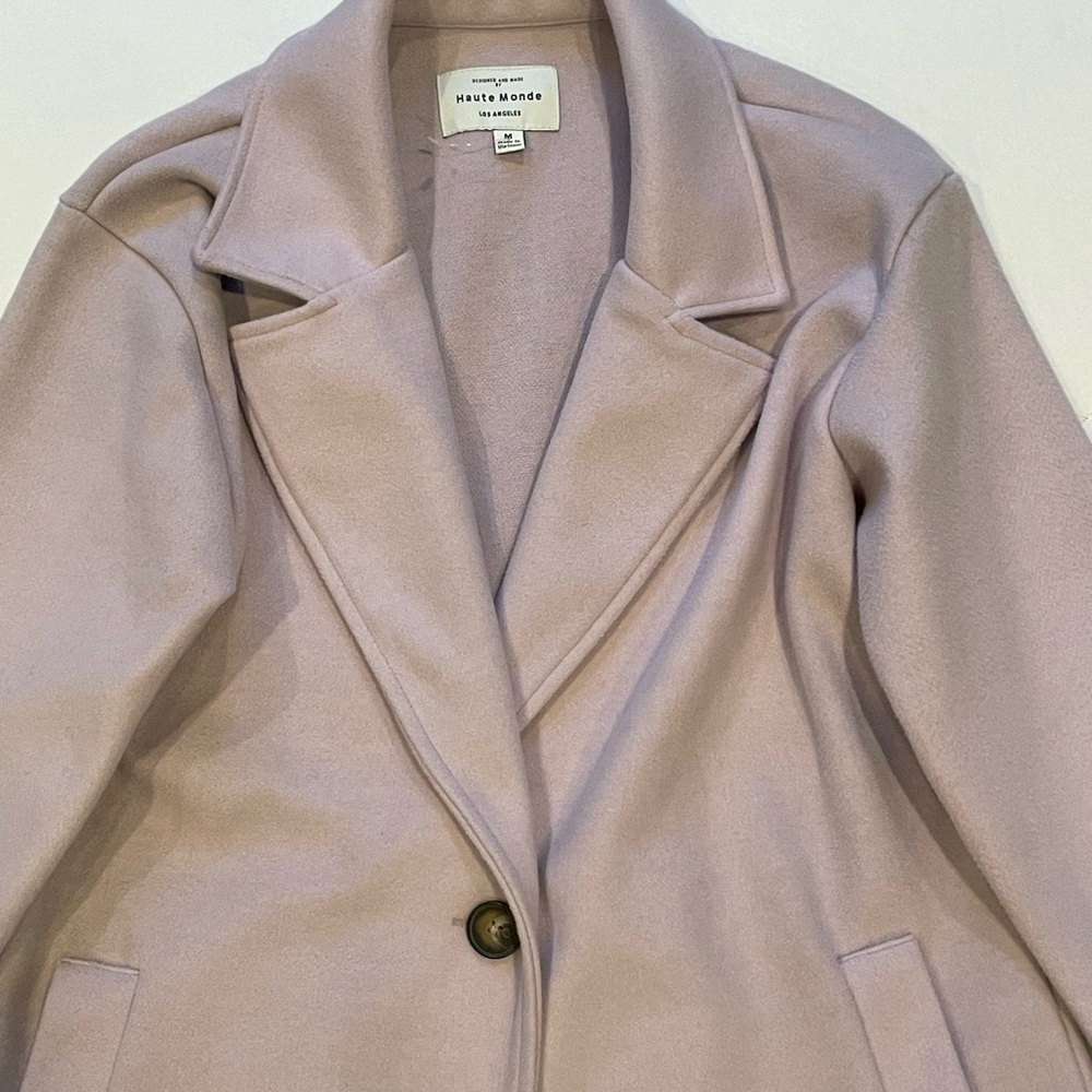 Dressed in Lala “Love of my Life” Lavender Overcoat | Size M | Haute Monde - Picture 3 of 6